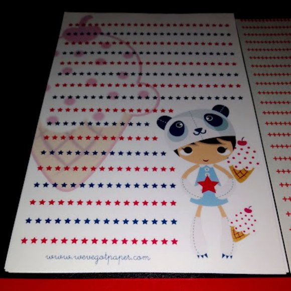 9pc CARTOON GIRL/GOTH DEVIL WOMAN WRITING PAPER/ENVELOPES + DYMO SHIPPING LABELS - Picture 3 of 5